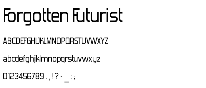 Forgotten Futurist font